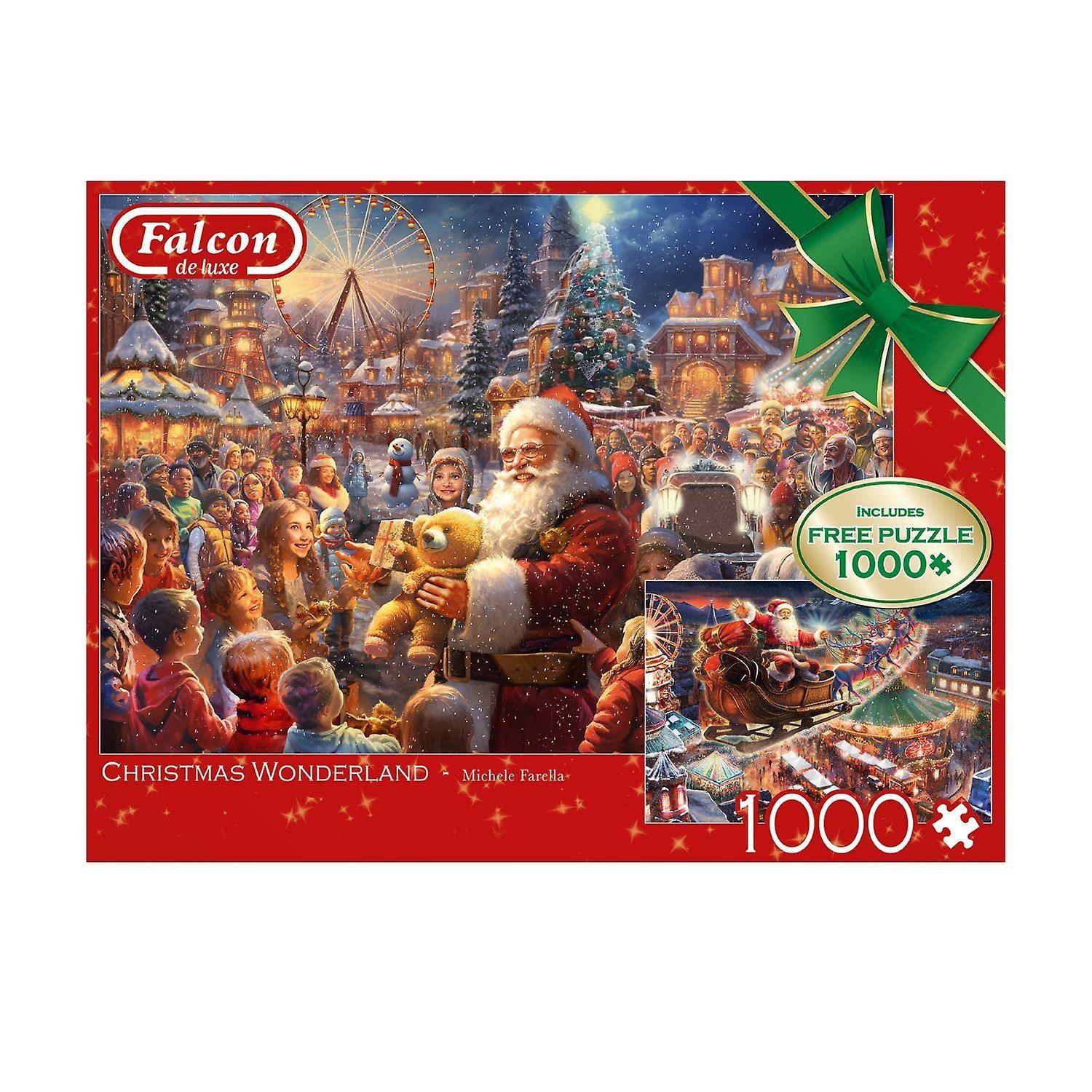 Falcon De Luxe Falcon Deluxe Christmas Wonderland Jigsaw Puzzles (2 x 1000 Pieces)