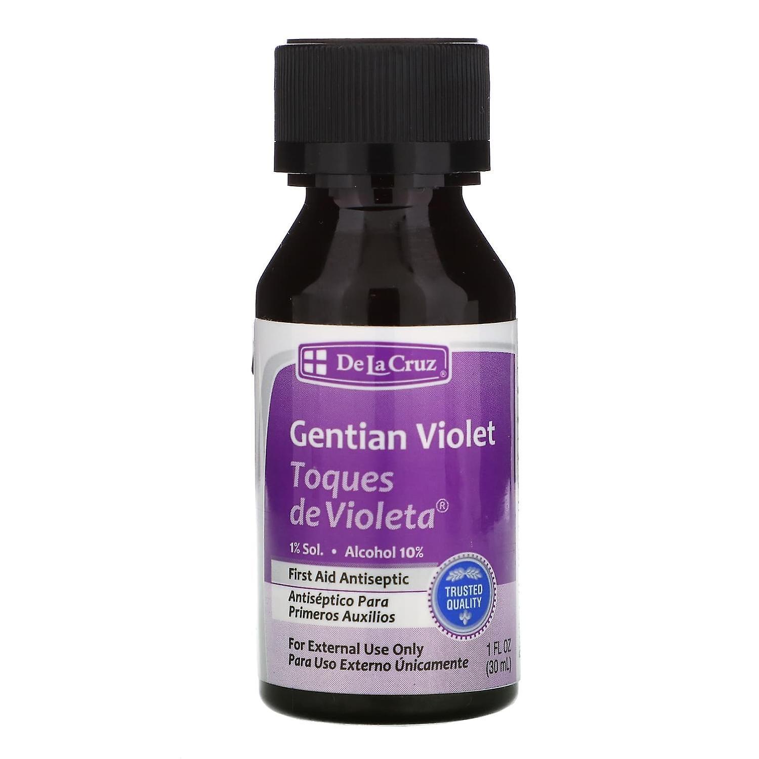 De La Cruz, Gentian Violet, First Aid Antiseptic, 1 fl oz (30 ml)