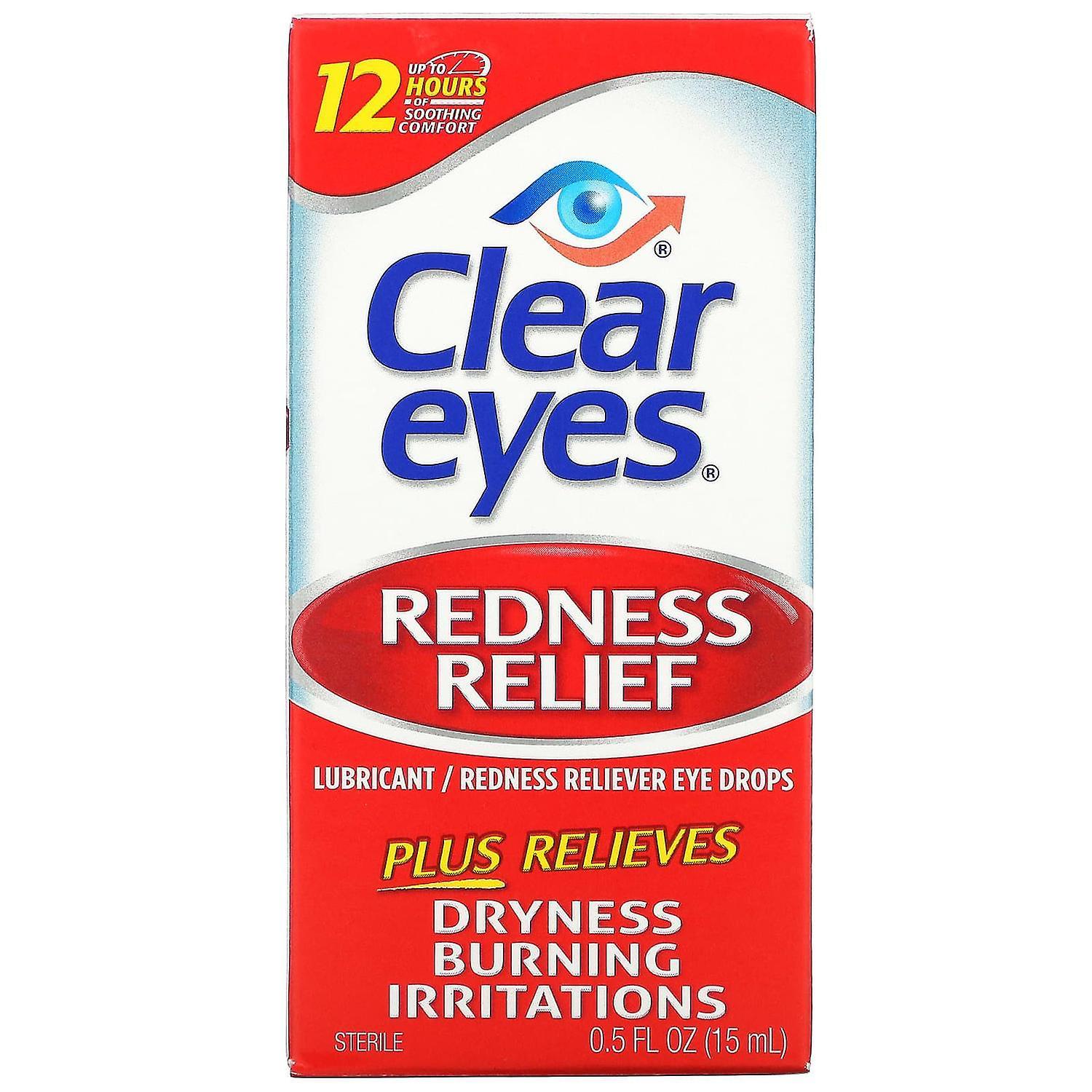 Clear Eyes, Redness Relief, Lubricant/Redness Reliever Eye Drops, 0.5 fl oz (15 ml)