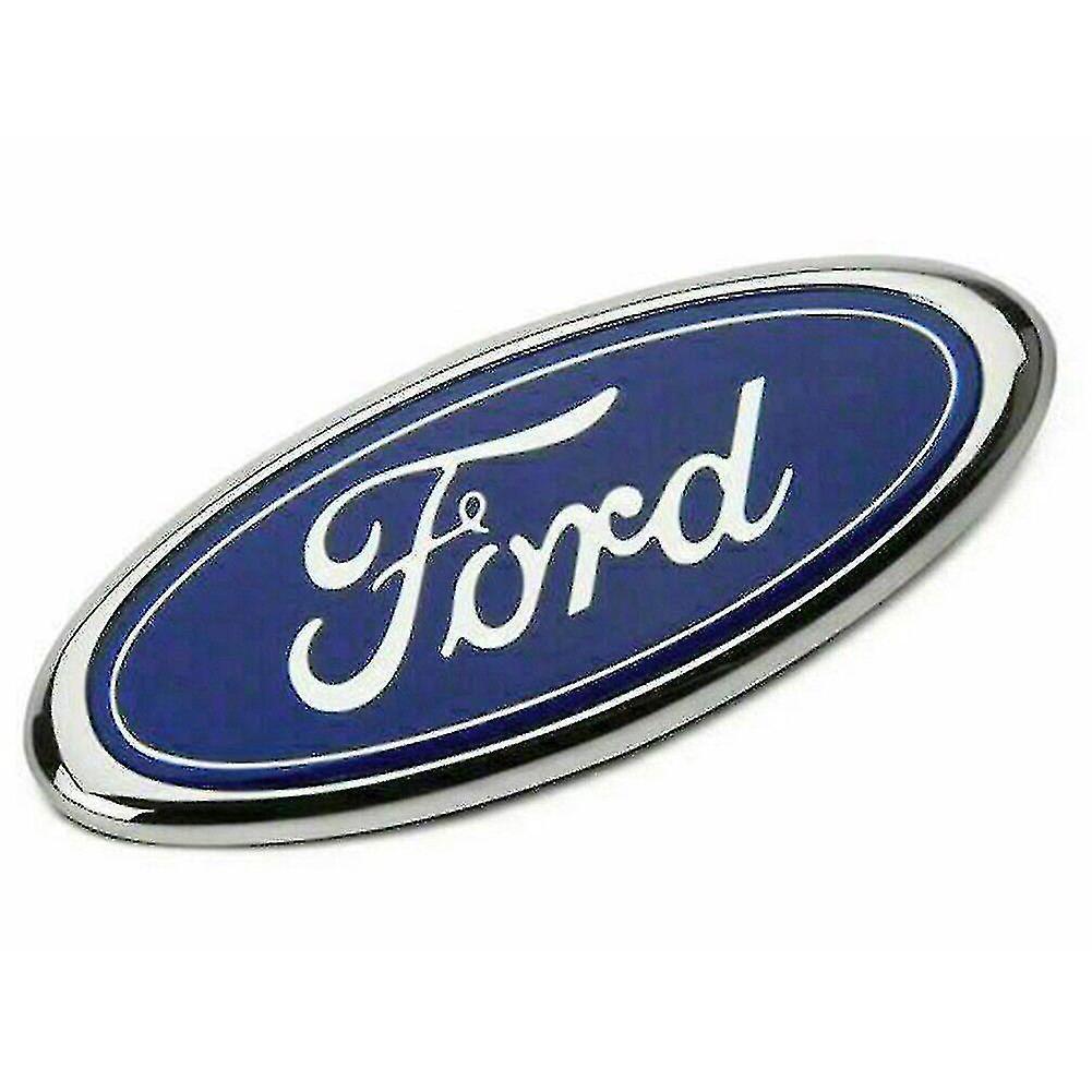 Camila For Ford Badge Oval Blue/chrome 145x 60mm Front/rear Emblem