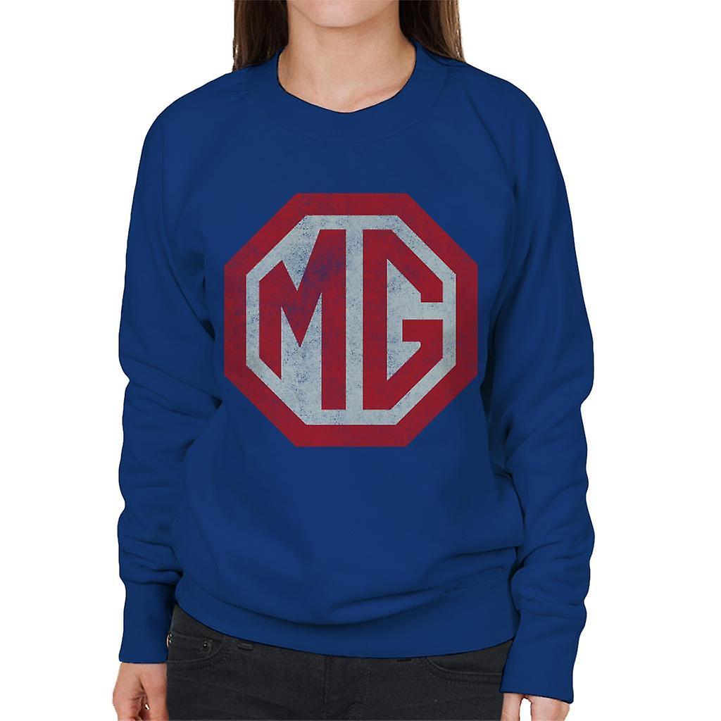 MG Classic Logo British Motor Heritage Women's Sweatshirt Royal Blue Medium