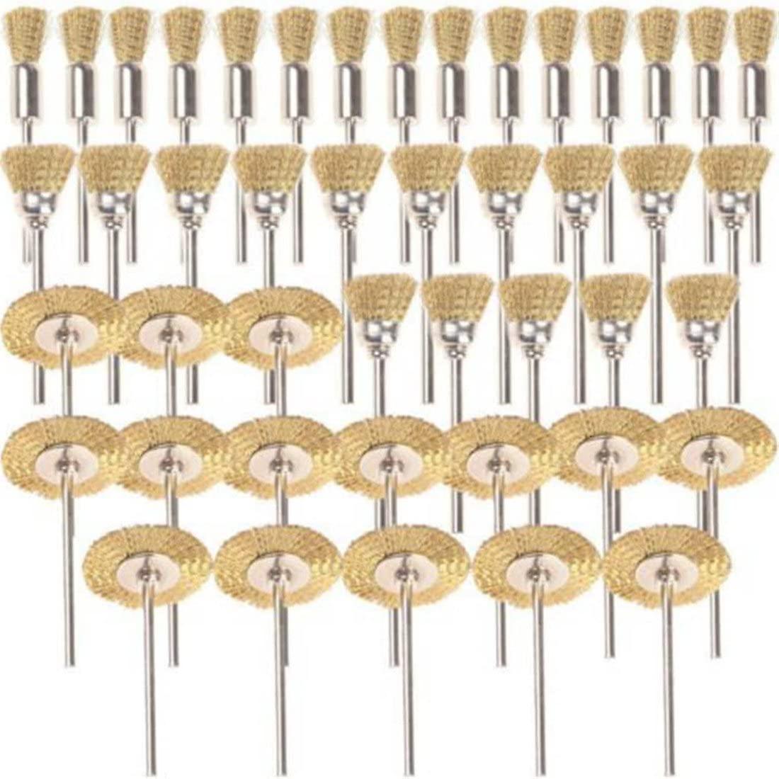 Lucky Z 45 Piece Brass Brushed Steel Polishing Kit Brushes