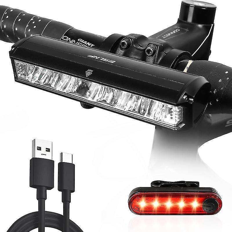 POTATO 2600 Lumen Mountain Bicycle Lights Front And Back Rechargeable Led Bike Light Set