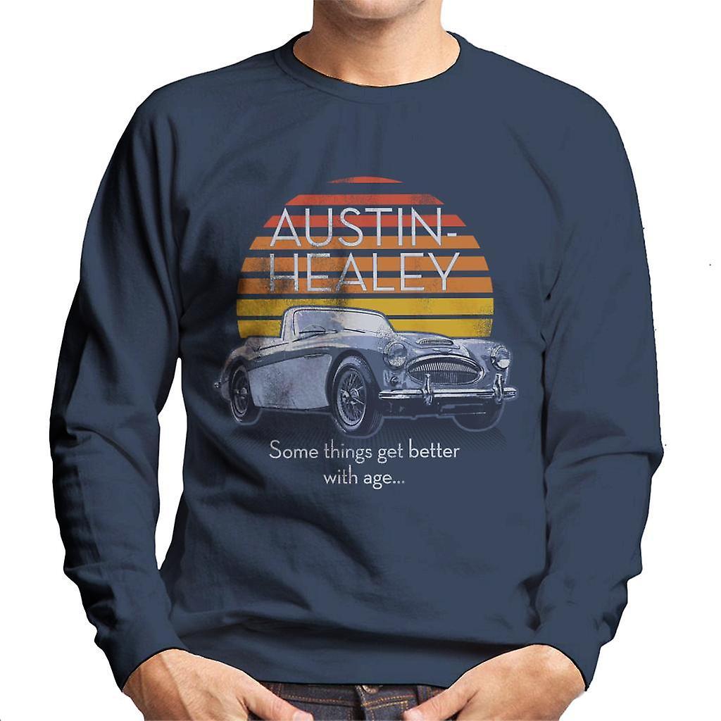 Austin Healey Some Things Get Better With Age British Motor Heritage Men's Sweatshirt Navy Blue XX-Large