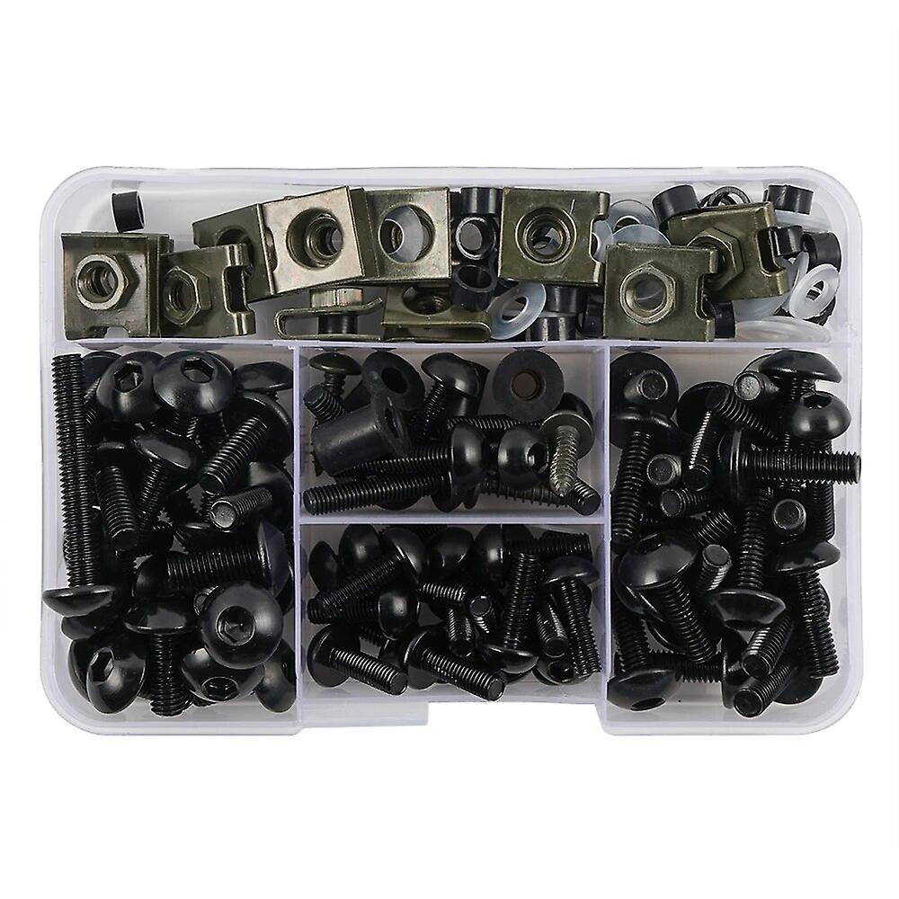 Scitoo 177PCS Fairing Bolts Kit CNC Screws Nut For Honda CBR600RR CBR900RR CBR929RR CBR1000RR CBR 600RR 900RR 929RR 1000RR 600 F2 F3 F4 Black CN