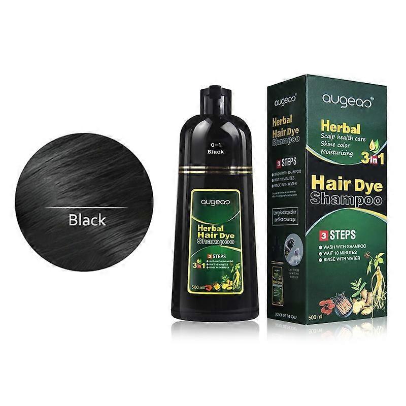 unbrand Natural Hair Dye Shampoo for the Elderly in Minutes Long Lasting Black