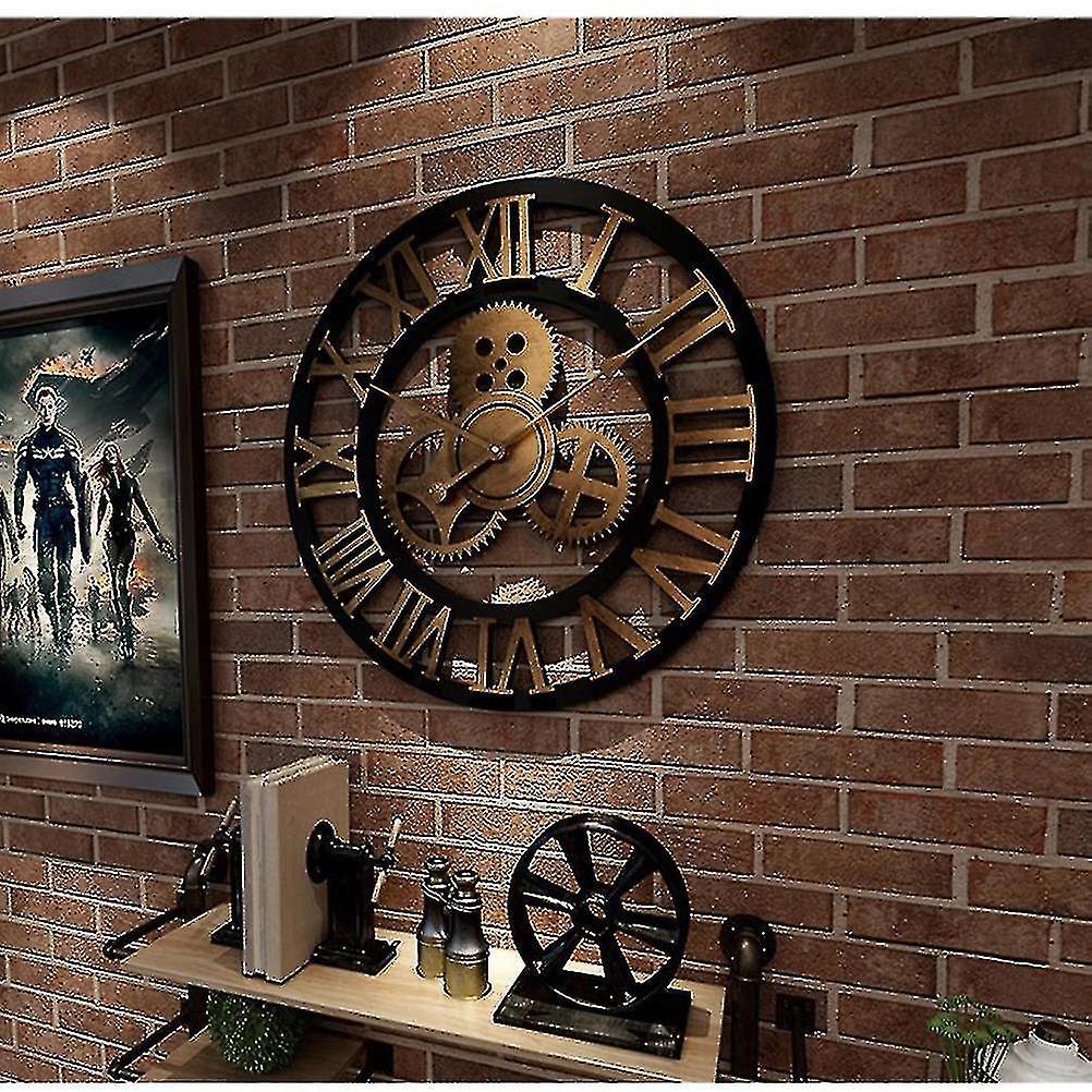 Xixi Creative Retro Wall Clock Fashion Wall Clock Decorative Gear Wall Clock Living Room Wall Clock