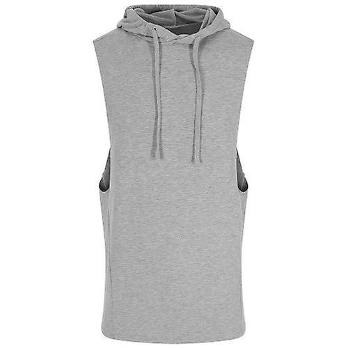 AWDis Cool Mens Urban Sleeveless Hoodie Jet Black S