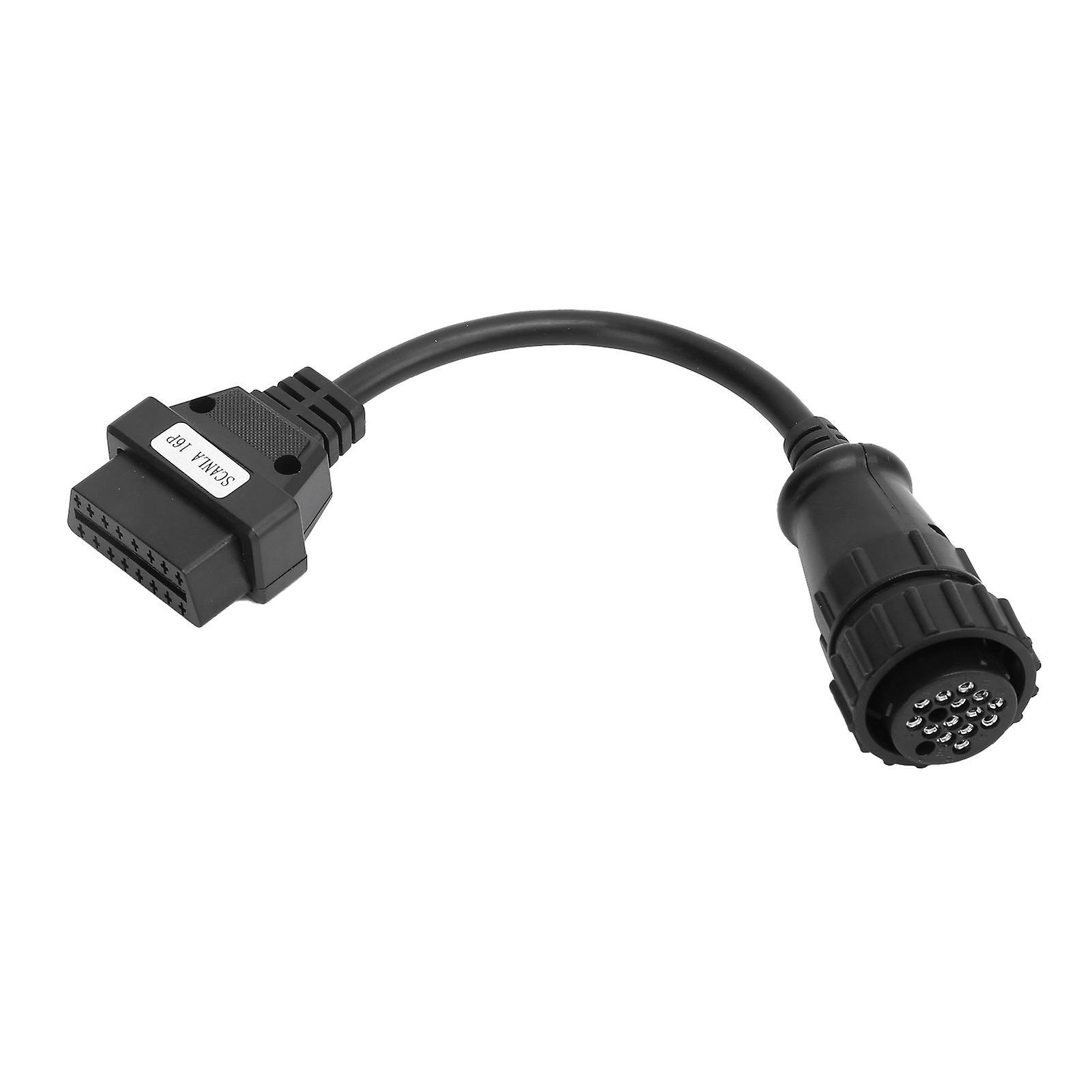 OBD2 Truck Diagnostic Tool 16Pin Connector Cable - 240mm/9.45in