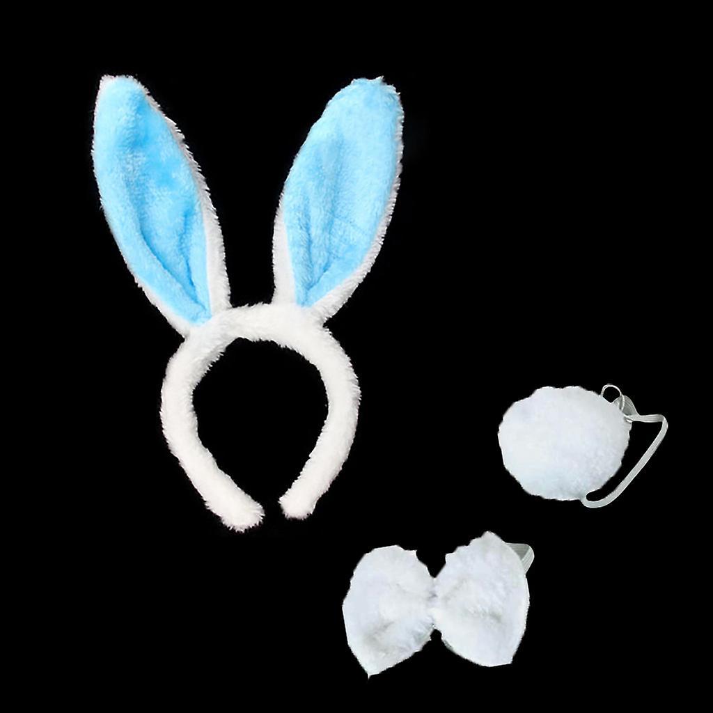 Baodan Easter Bunny Rabbit Costume Set Ears Headband Bow Tie Tail Set Halloween Costume eierfarben ostern BU