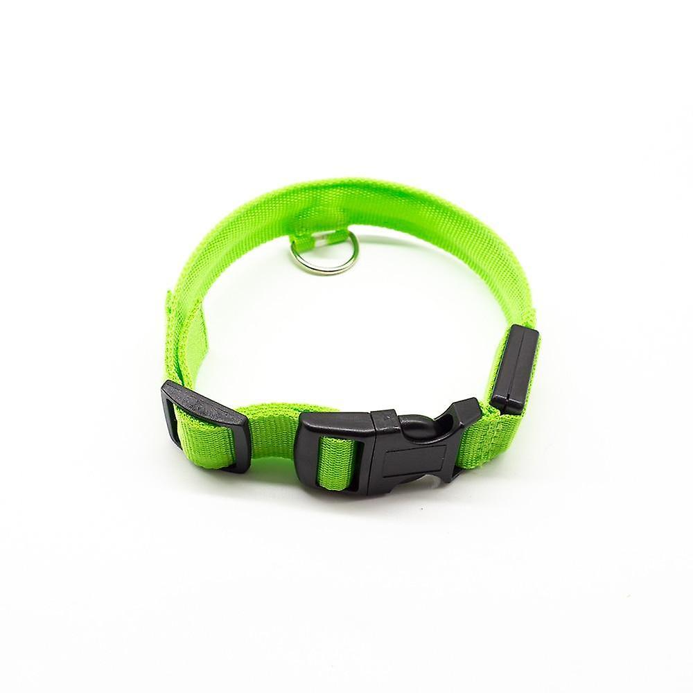 GreenZech Button battery dog collar anti-lost/avoid car accident for pet Green Xs  neck 28-40 cm