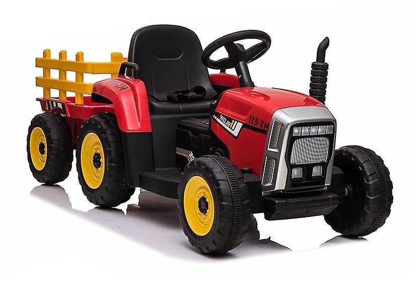 Viking Choice Electric tractor ride-on – Red – With trailer