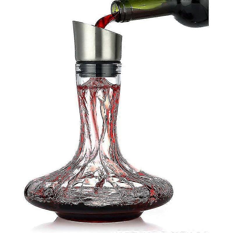 Asiv Wine Decanter With Integrated Aerator And Filter, Wine Decanter, Wine Decanter, Wine Decanter, Wine Gift, Lead Free 100% Hand Blown Crystal Gl...