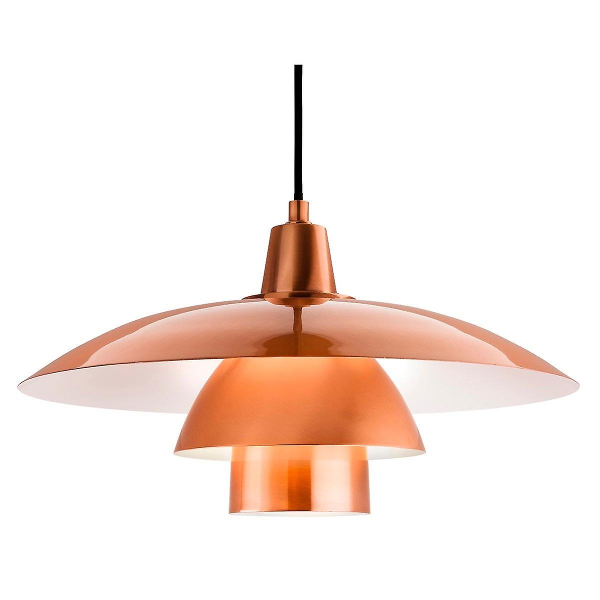 Firstlight Lighting Olsen 1 Light Dome Ceiling Pendant Brushed Copper, E27