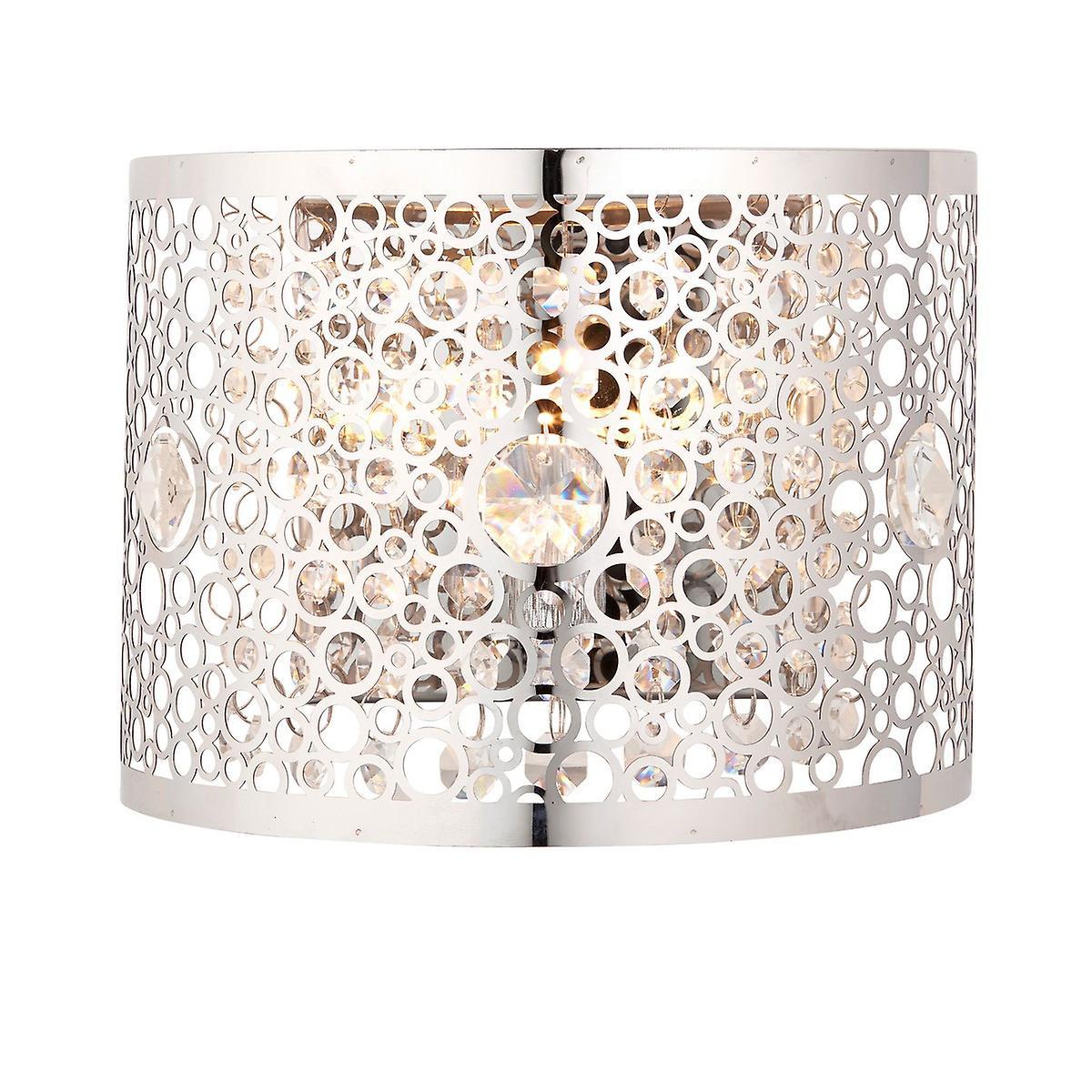 Fayola 1 Light Wall Light Chrome Plate & Clear Crystal G9