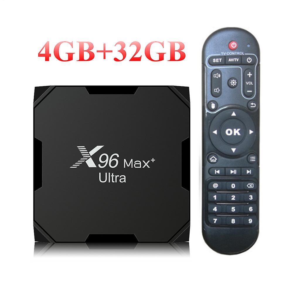 Dinoply X96 Max Plus Ultra 8k Tv Box Android 11 Amlogic S905x4 Quad Core 4gb 64gb Av1 Media Player Dual Wifi Bt Hdr 10 Fast Set Top Box 4GB 32GB UK...