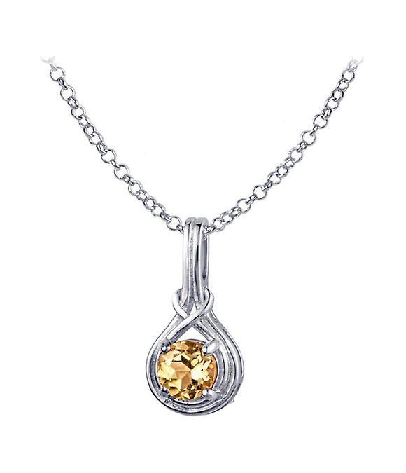 Jacques Lemans - Sterling Silver Necklace with Citrine - SE-C107D