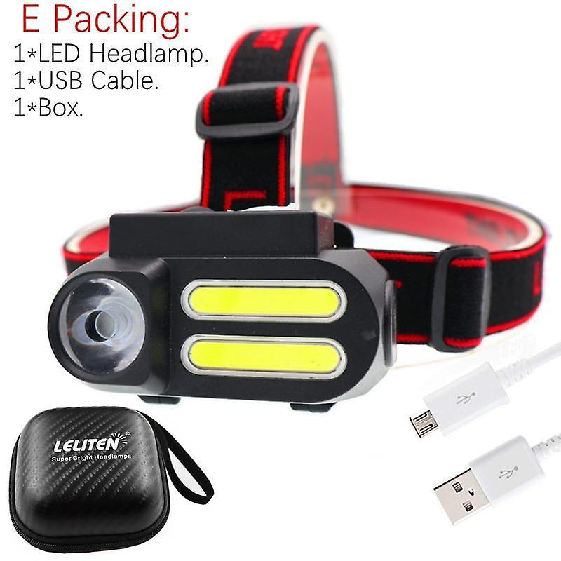 Slowmoose Portable Mini  Xpe+2* Cob Led Headlamp Work Light Have 1x18650 Battery