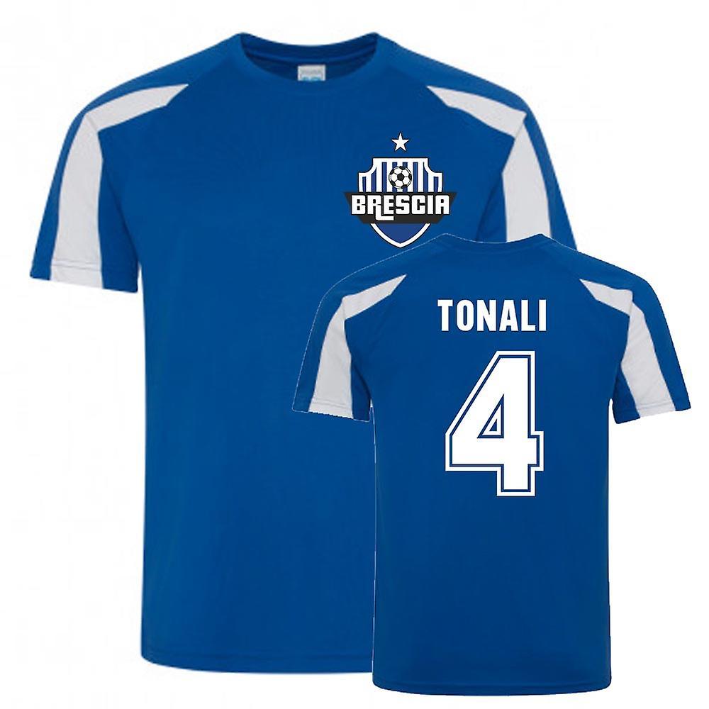 UKSoccerShop Sandro Tonali Brescia Sports Training Jersey (Blue) Large (42-44 inch)