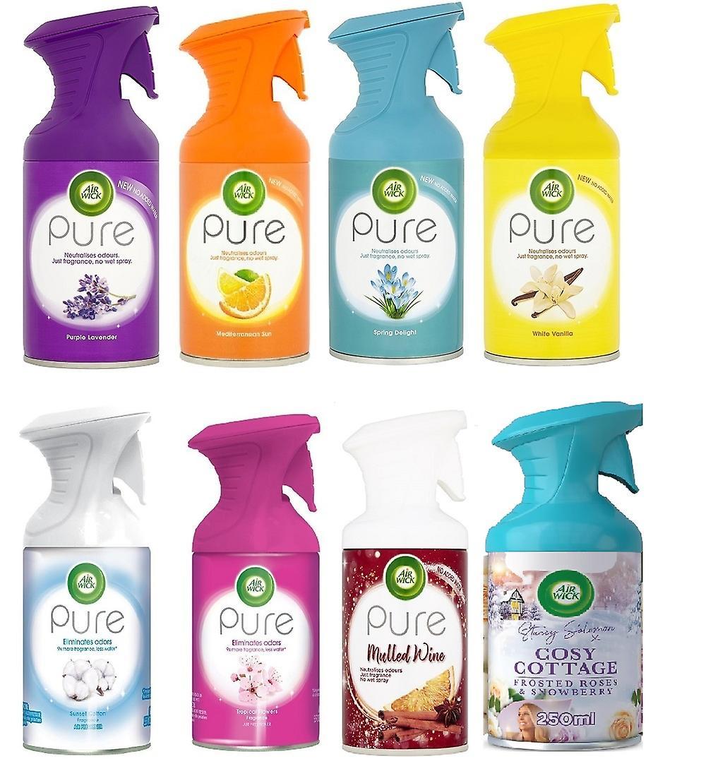 6 x 250ml Air Wick Pure Air Freshner Spray - Random Mix