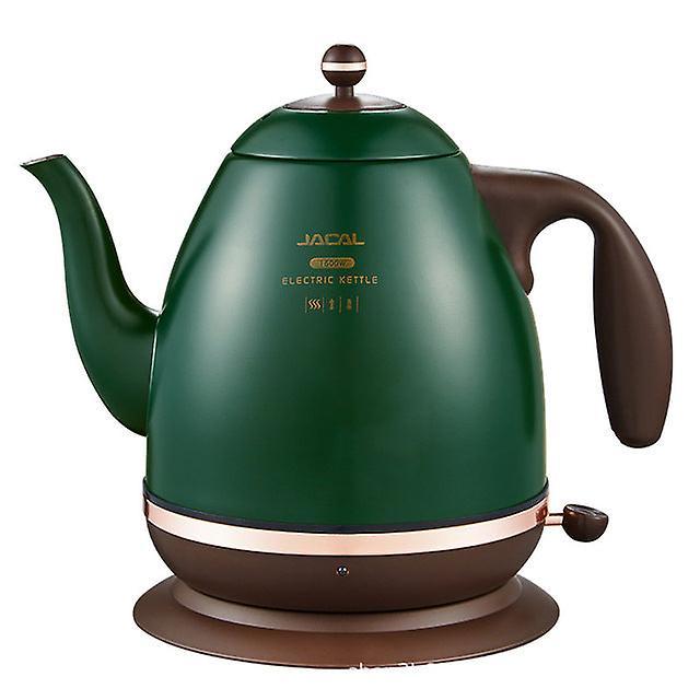 mickcara Retro Electric Kettle 304 Stainless Steel Household Appliances 1.5l Portable Travel Water Boiler 1500w European Style Coffee Pot Green 220...