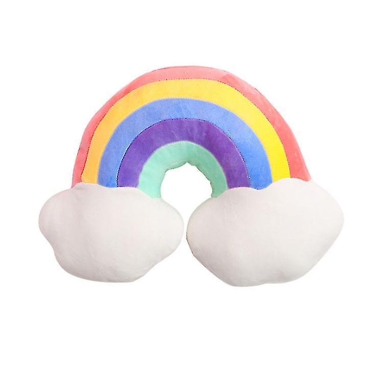 Mssugar Rainbow Plush Stuffed Pillow Doll , Soft Cushion