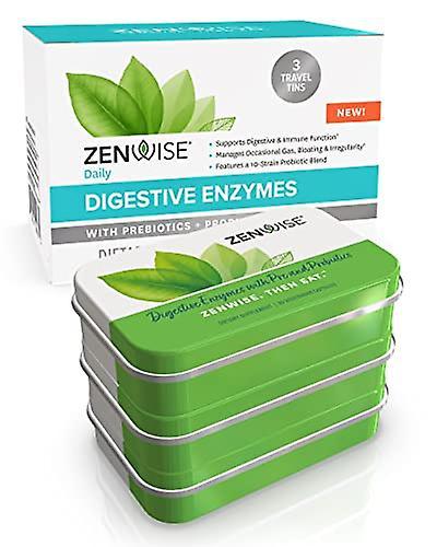 Zenwise health digestive enzymes pre & probiotics travel size 45 count