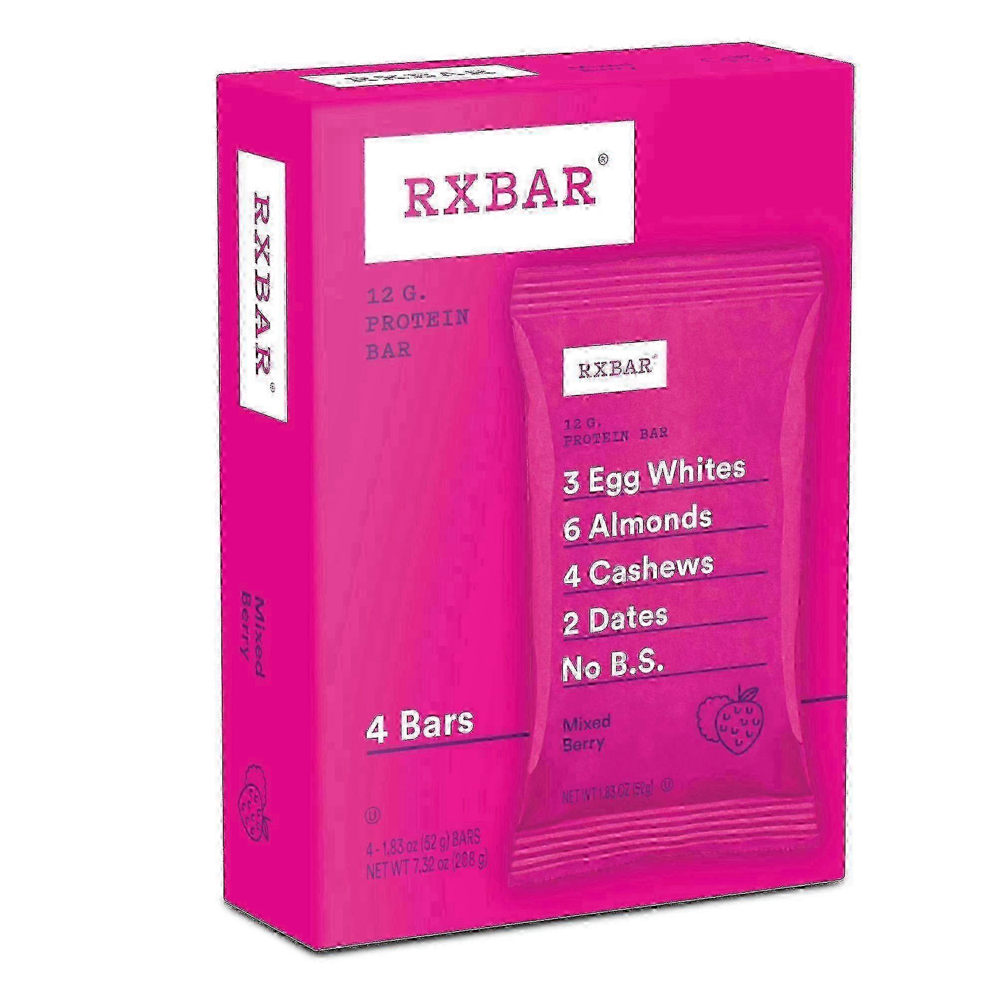 Rxbar Protein Bars, Mixed Berry, 4 Ea