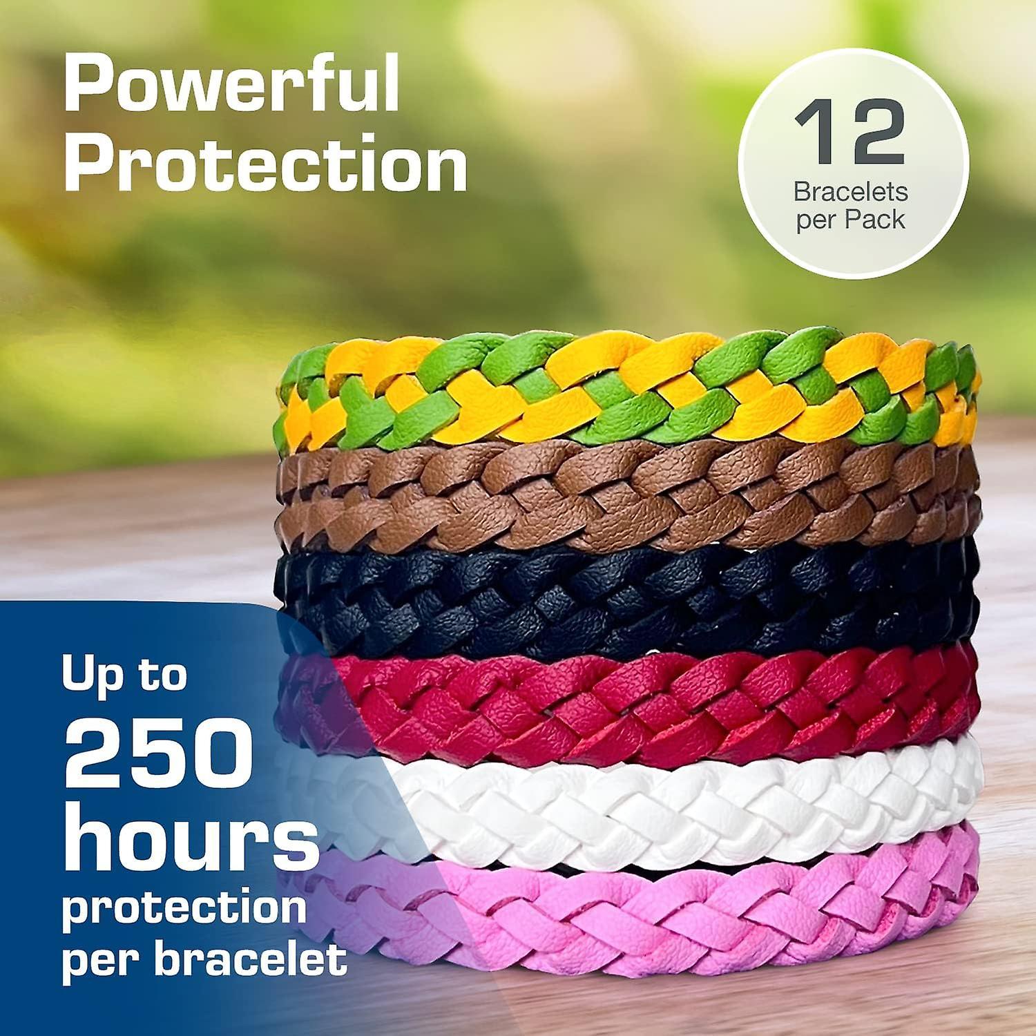 Sucova Mosquito Repellent Pu Leather Bracelet 12 Pack - Anti Mosquito Bands For Adults & Kids 3+, Powerful Deet Free Formula, Natural Ingredients -...