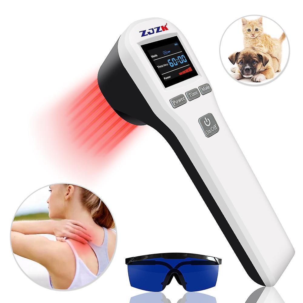 Jelivey Zjzk Cure Laser Therapy Devices 20 Diodes Handheld Physiotherapy Devices 650nm 808nm For Knee Joint Back Shoulder Pain Relief Multicolor