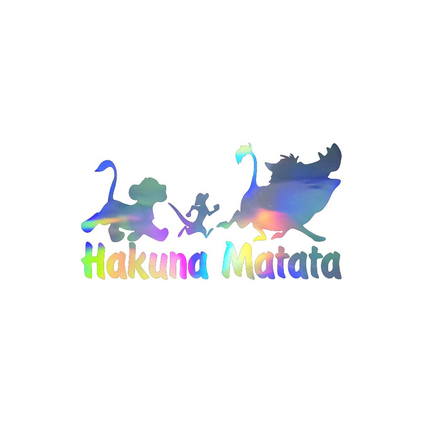 Bluethy Car Sticker Colorfast Fine Workmanship Waterproof Hakuna Matata Vinyl Sticker For Car Laser pink