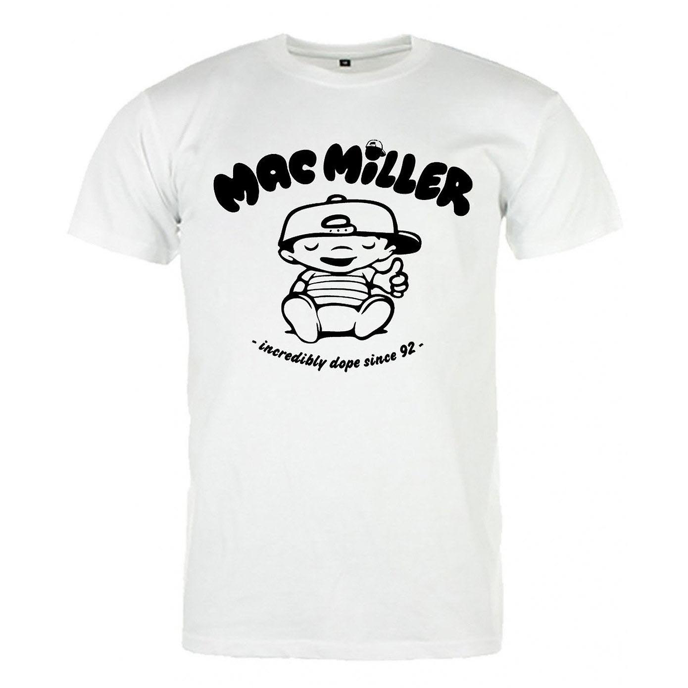 RockShark Mac Miller T-Shirt Blanc Logo White L