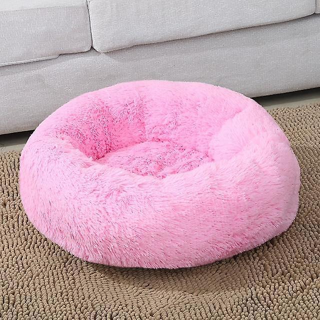 Slowmoose Super Soft Fluffy Comfortable Bed For Large Dog / Cat Pink M-60cm