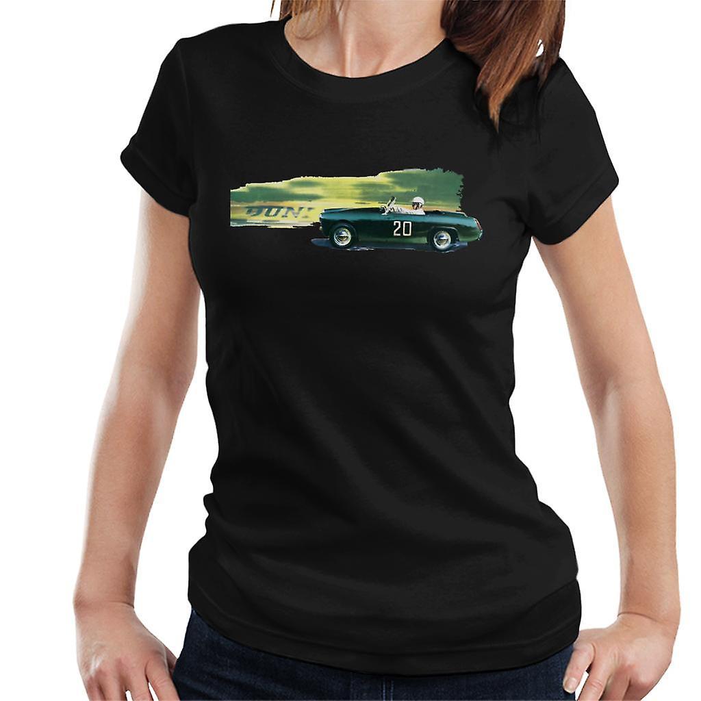 Austin Healey 20 Green British Motor Heritage Women's T-Shirt Black Medium