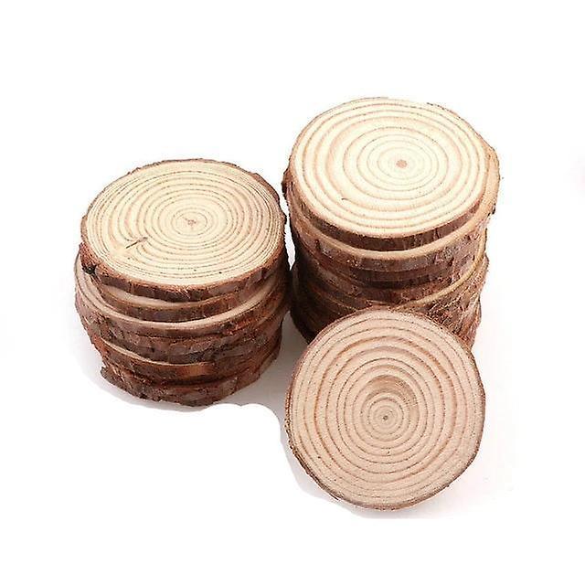 Slowmoose Natural Pine Round Unfinished - Wood Slices Circles With Tree Bark Log Discs 5pcs6-7cm