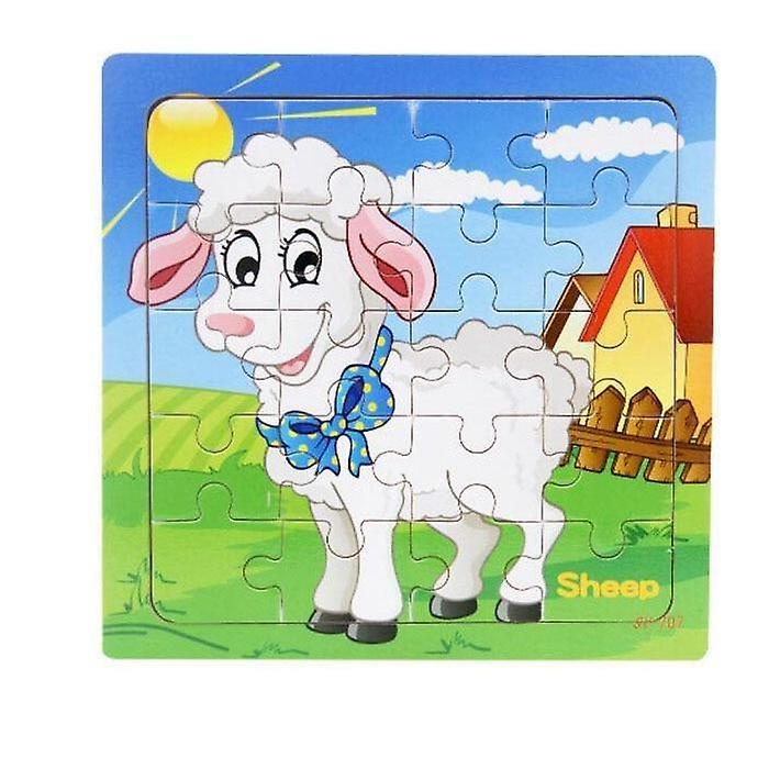 Slowmoose Style Educational Wooden Puzzle - Animal Vehicle Toy 707