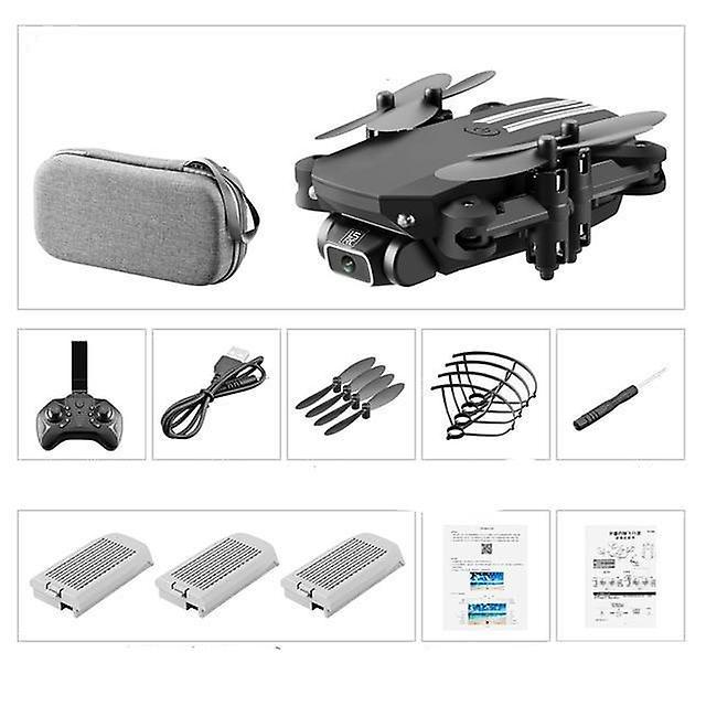 Slowmoose Ls Mini Drone - 4k Quadcopter Foldable 4KBlack 3Battery Bag