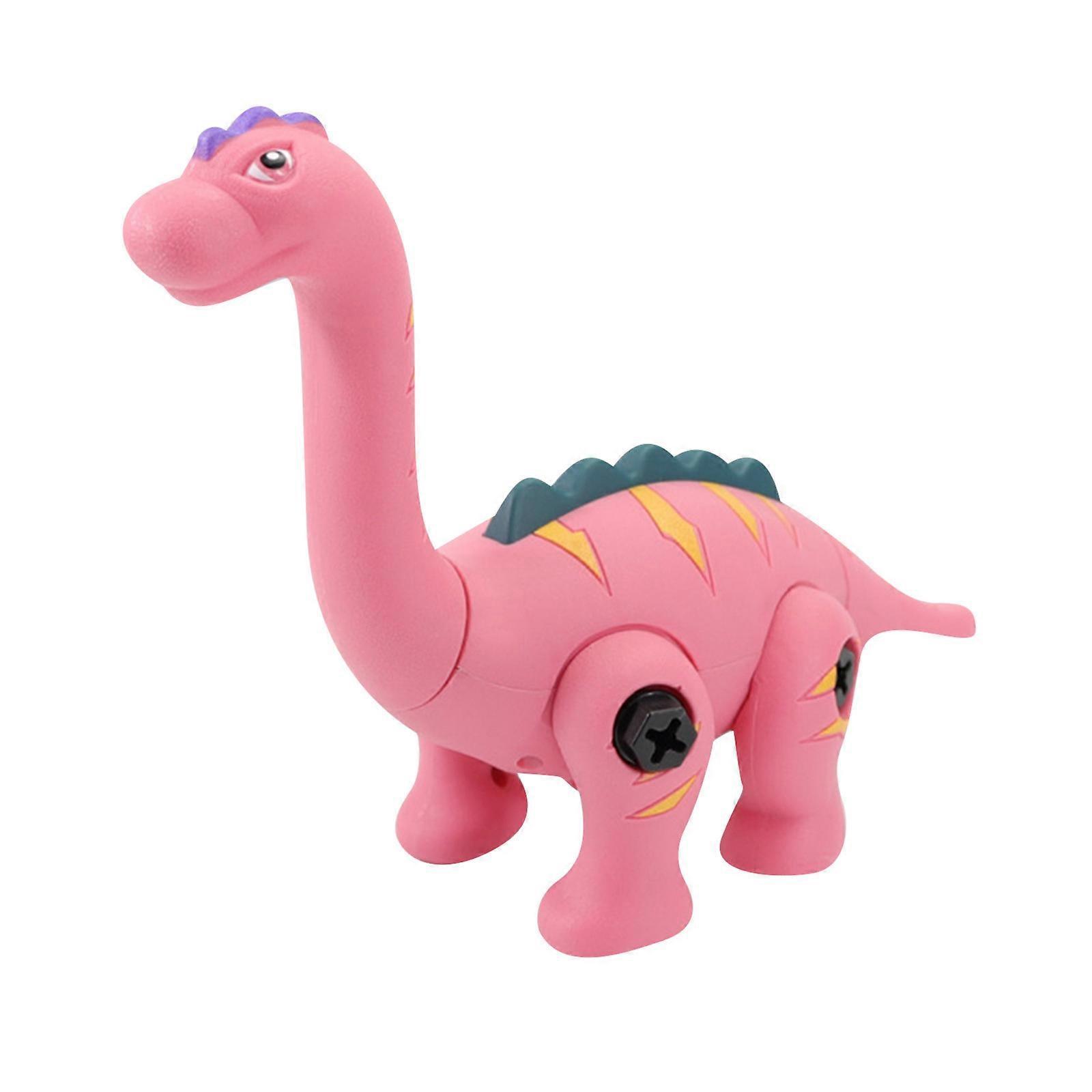 Flye Kids Gift Dinosaur Toy Dino Toy With Drill STEM DIY Educational Toy With Tools For Kids Pink