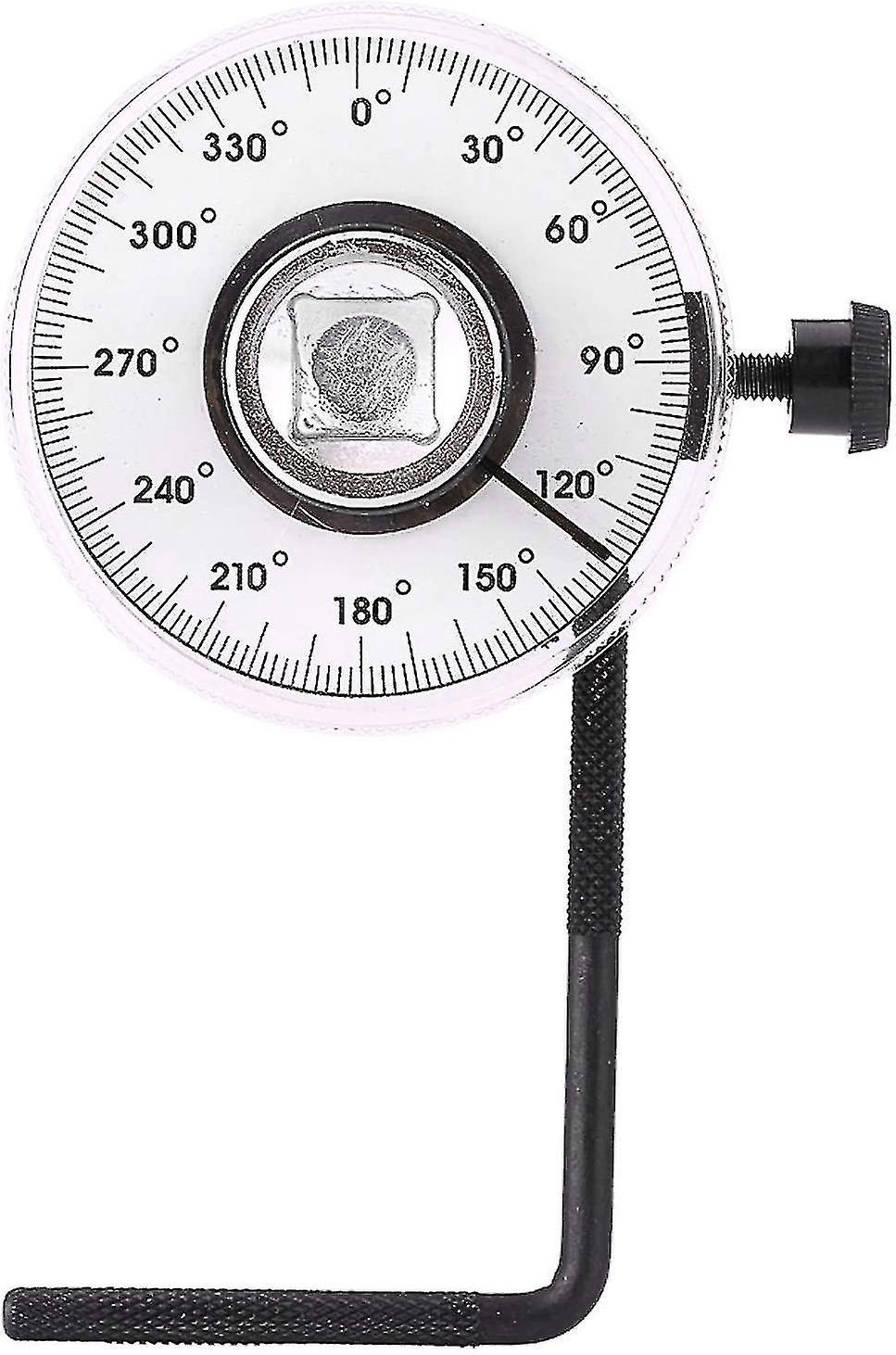 Elsavct Torque Angle Gauge, Angular Torques 360 Adjustable 1/2 Inch Torque Gauge With Wrench Drive, Torque Angle Gauge Car Measure Tool