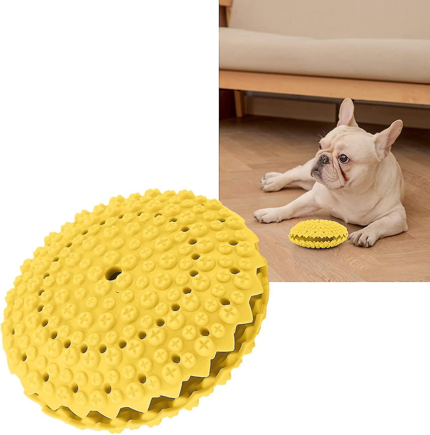 Tianzun Dog Puzzle Toy Puppy Treat Food Feeder Dispenser Interactive Dog Toys Gift For Small/medium/large Dog Training Yellow