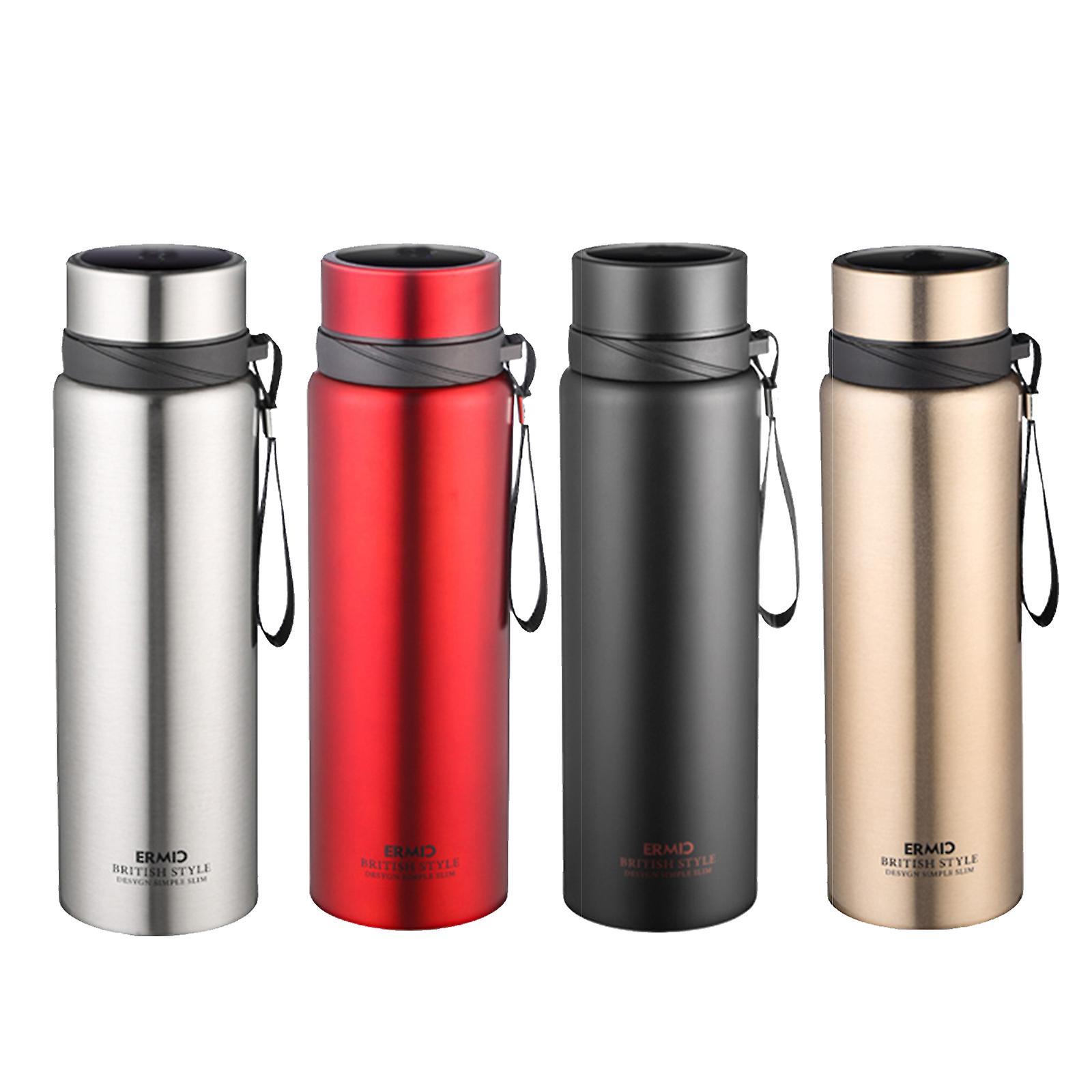 Woyaz 1L Thermal Water Bottle Keep Cold Hot Water Bottle Tea Coffee Stainless Steel Black