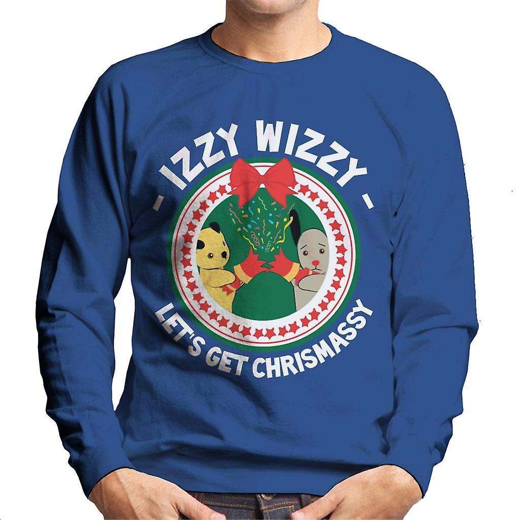 Sooty Christmas Izzy Wizzy Lets Get Chrismassy Men's Sweatshirt Royal Blue XX-Large