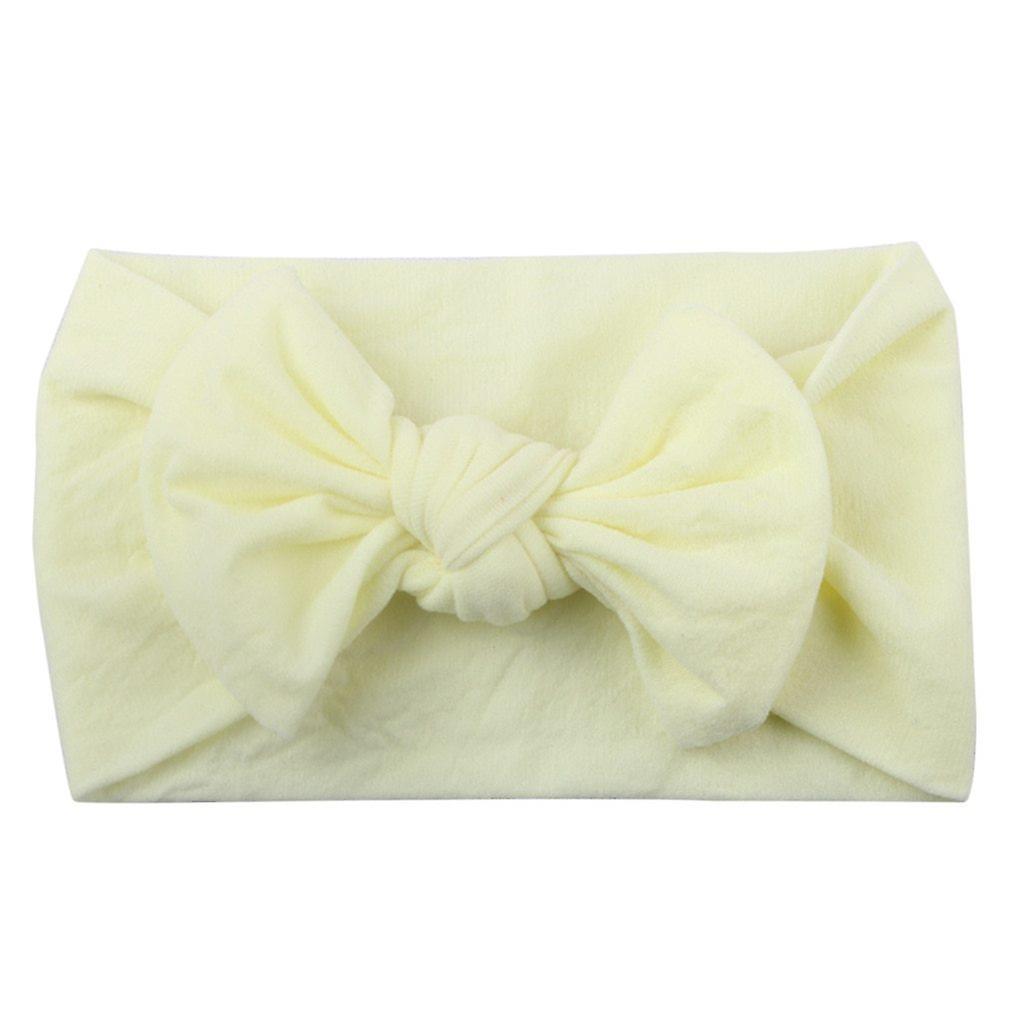 Slowmoose Baby Headband- Bow Design Headwear Light yellow