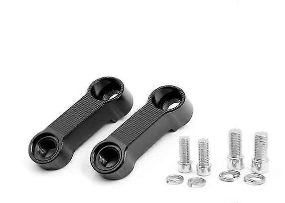 Essddxj Mirror Extender (Black), 10mm 8mm Aluminum Motorcycle Mirror Adapter