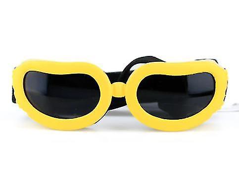 Tianzun Dog Sunglasses Small Breed, Uv Protection Small Dog Goggles, Wind Dust Proof Small Goggles With Adjustable Straps Yellow