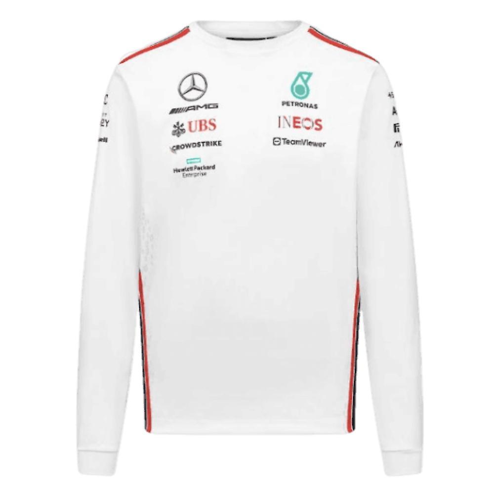 Puma 2023 Mercedes-AMG Team Long Sleeve Tee (White) Large Adults