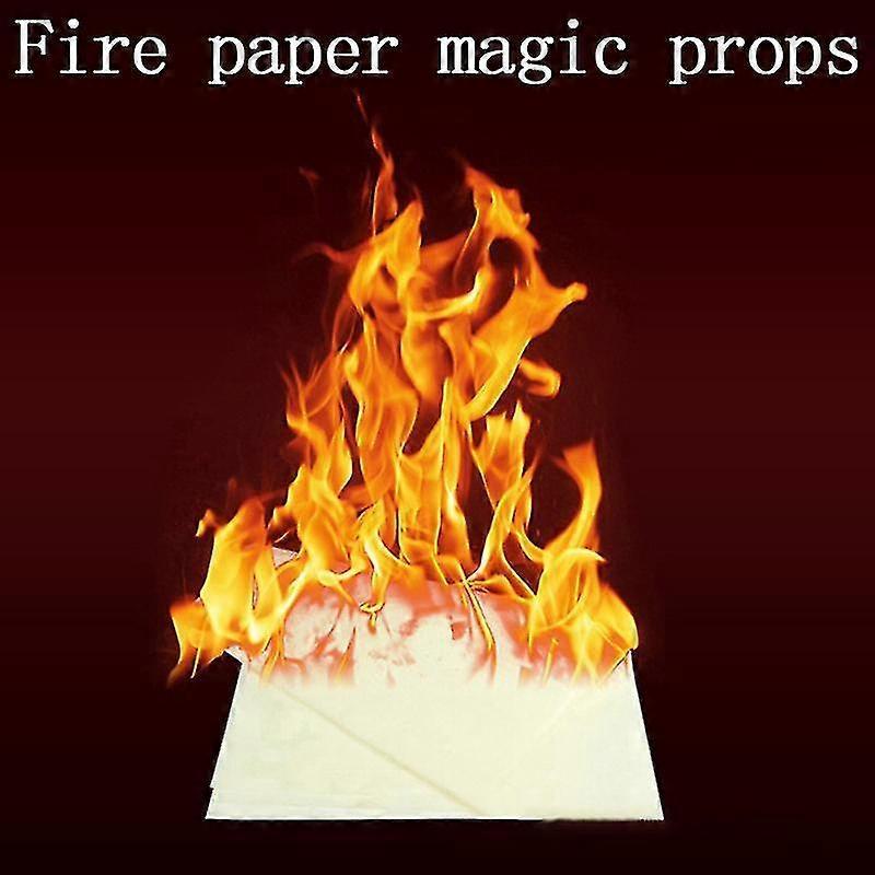 Unbrand 5/10pcs Fire Paper Flash Flame Paper Fire Paper Magic Props Effect Shock