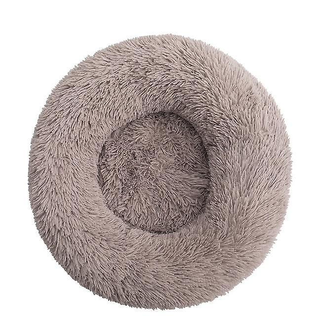 Slowmoose Soft Round Shape, Warm Sleeping Bed For Pets Beige Grey 40cm