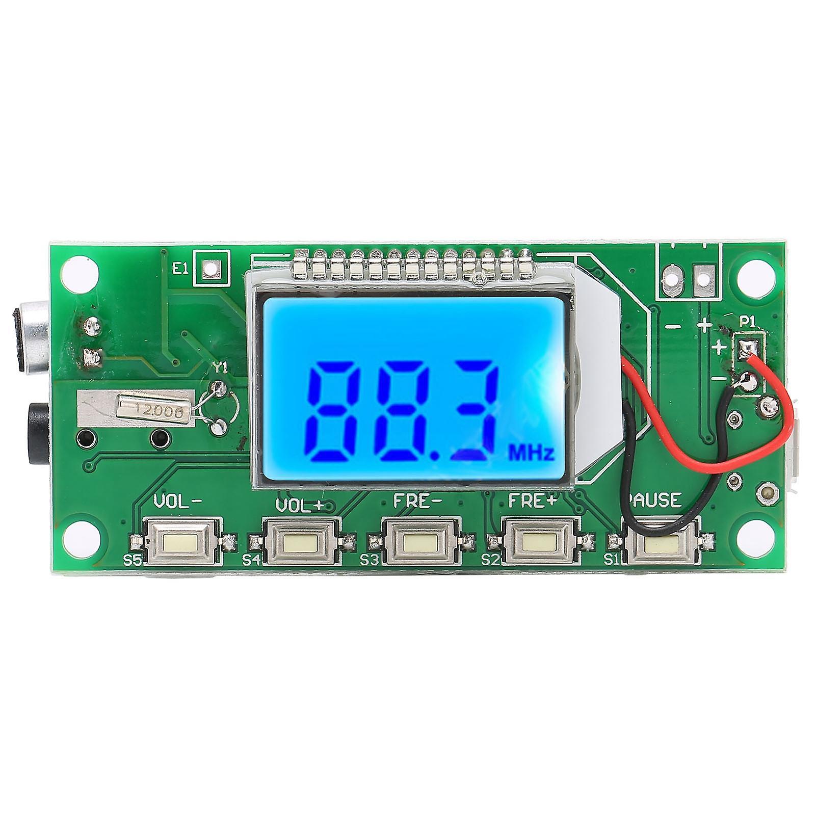 Digital FM Transmitter Module with LCD Display, 87-108MHZ Frequency Modulation, 3-5V, Stereo