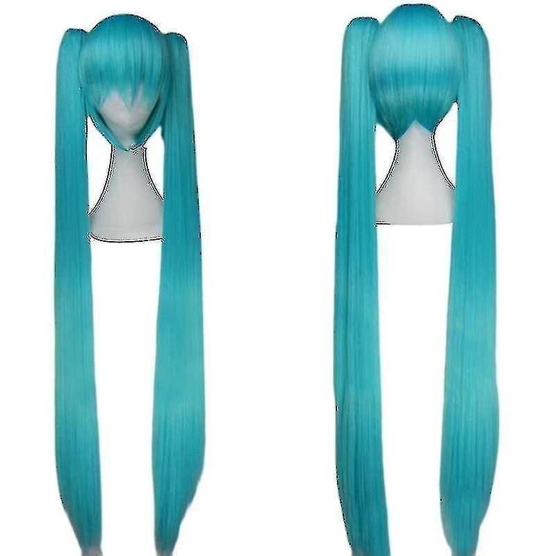 Whbyv Vocaloid Miku Cosplay Wig Costume Japan Midi Dress Beginner Future Miku Cosplay Female Halloween Women's Girl's Cloth Costume headwear